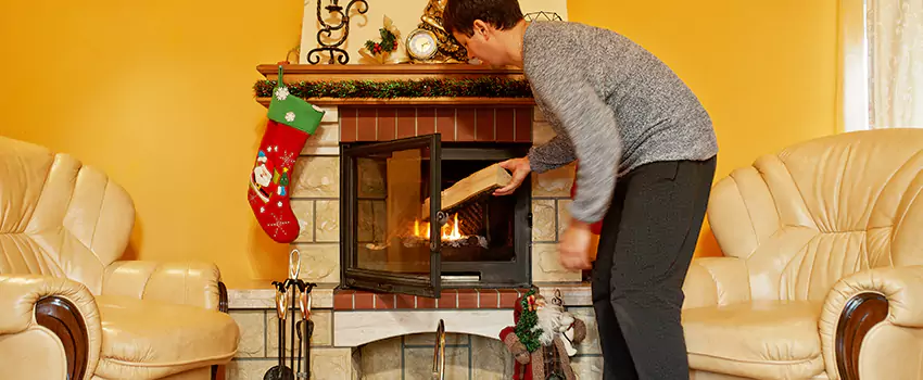 Rusted Metal Fireplace Restoration in Kaysville, Utah